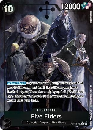 Five Elders (Alternate Art) (OP13-082)  [Carrying On His Will] Foil