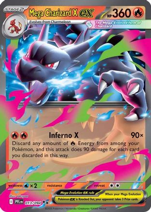 Mega Charizard X ex 013/094 [ME02 Phantasmal Flames]  - Holofoil