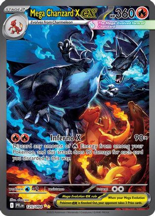 Mega Charizard X ex 125/094 [ME02 Phantasmal Flames]  - Holofoil