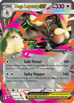 Mega Lopunny ex 084/094 [ME02 Phantasmal Flames]  - Holofoil