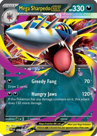 Mega Sharpedo ex 061/094 [ME02 Phantasmal Flames]  - Holofoil