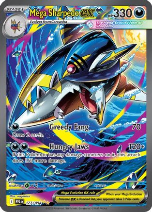 Mega Sharpedo ex 127/094 [ME02 Phantasmal Flames]  - Holofoil