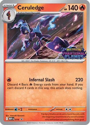Ceruledge (Prerelease) 014 [ME Mega Evolution Promo]  - Holofoil