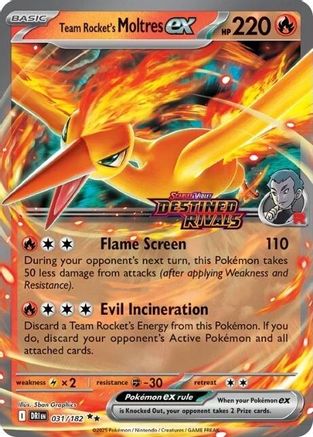 Team Rocket's Moltres ex 031/182 [Miscellaneous Cards & Products]  - Holofoil