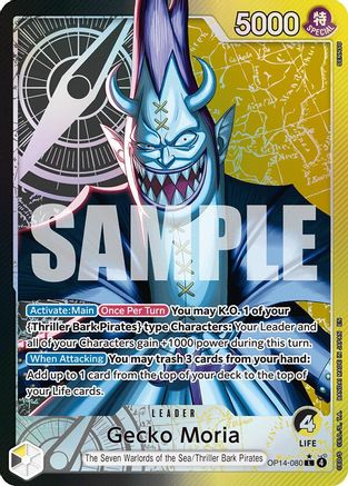 Gecko Moria - OP14-080 (Alternate Art) (OP14-080)  [The Azure Sea's Seven] Foil