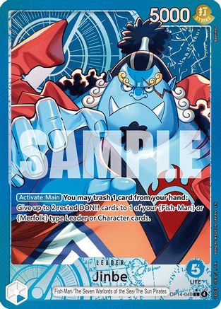 Jinbe - OP14-040 (Alternate Art) (OP14-040)  [The Azure Sea's Seven] Foil