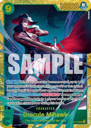 Dracule Mihawk - OP14-119 (OP14-119)  [The Azure Sea's Seven] Foil