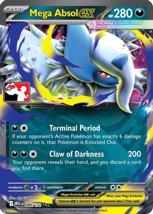 Mega Absol ex 086/132 [Prize Pack Series Cards]  - Holofoil