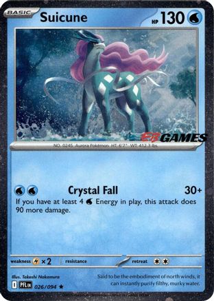 Suicune (EB Games Exclusive) 026 [Miscellaneous Cards & Products]  - Holofoil