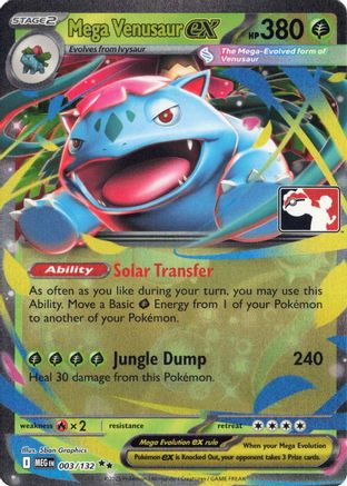 Mega Venusaur ex 003/132 [Prize Pack Series Cards]  - Holofoil