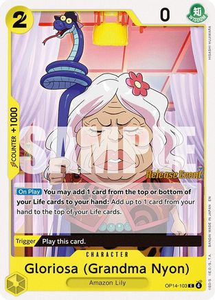 Gloriosa (Grandma Nyon) (OP14-103)  [The Azure Sea's Seven Release Event Cards]