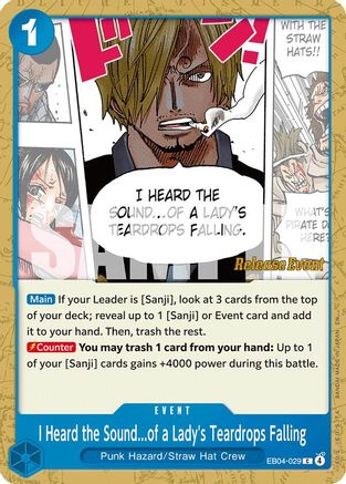 I Heard the Sound...of a Lady's Teardrops Falling (EB04-029)  [The Azure Sea's Seven Release Event Cards]