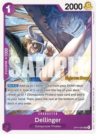 Dellinger (OP14-067)  [The Azure Sea's Seven Release Event Cards]