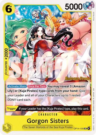 Gorgon Sisters (OP14-105)  [The Azure Sea's Seven Release Event Cards]