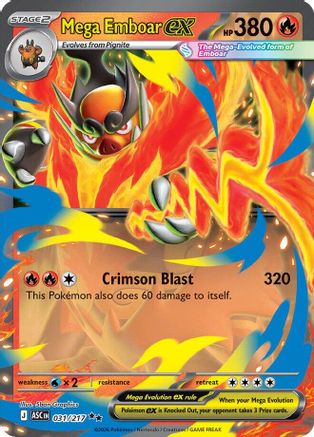Mega Emboar ex 031/217 [ME Ascended Heroes]  - Holofoil
