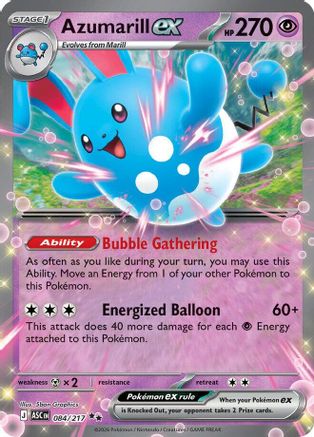 Azumarill ex 084 [ME Ascended Heroes]  - Holofoil