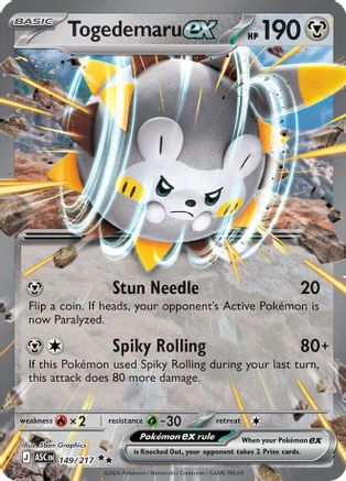 Togedemaru ex 149 [ME Ascended Heroes]  - Holofoil