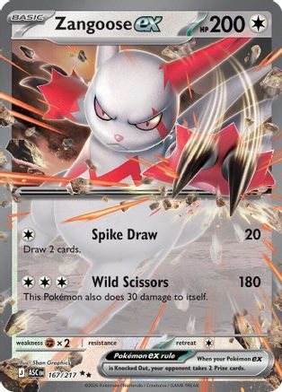 Zangoose ex 167 [ME Ascended Heroes]  - Holofoil