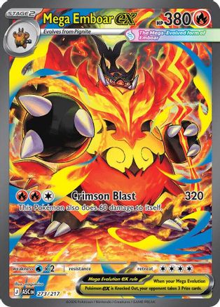Mega Emboar ex 273/217 [ME Ascended Heroes]  - Holofoil