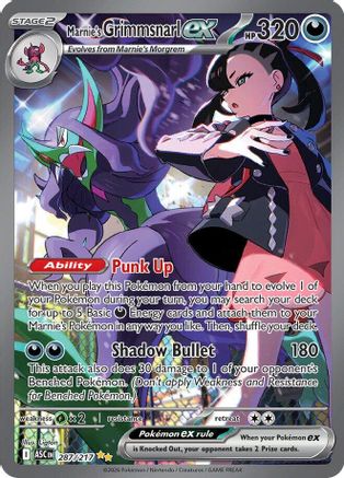 Marnie's Grimmsnarl ex 287 [ME Ascended Heroes]  - Holofoil