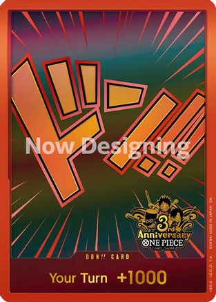 DON!! Card (Japanese Version 3rd Anniversary Set)  [One Piece Promotion Cards] Foil