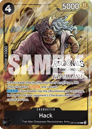 Hack (Regionals Finalist Card Set 26-27) (OP12-089)  [One Piece Promotion Cards] Foil