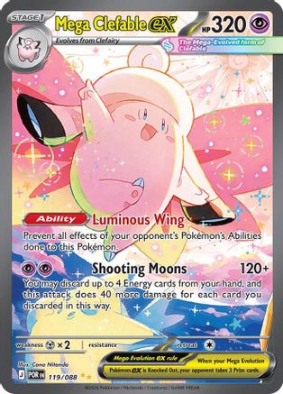 Mega Clefable ex 119/088 [ME03 Perfect Order]  - Holofoil