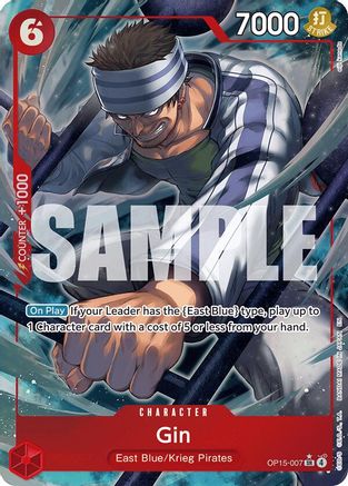 Gin (Alternate Art) (OP15-007)  [Adventure on Kami's Island] Foil