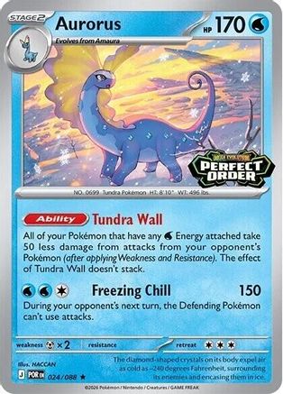 Aurorus (Perfect Order Stamped) 024 [Miscellaneous Cards & Products]  - Holofoil