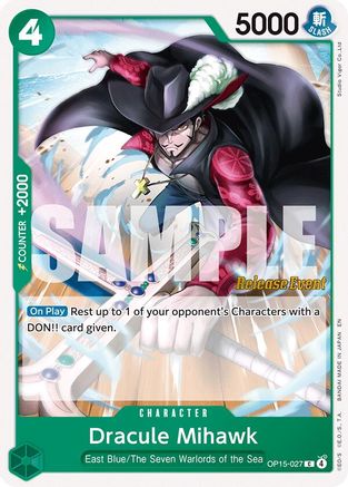 Dracule Mihawk (OP15-027)  [Adventure on Kami's Island Release Event Cards]