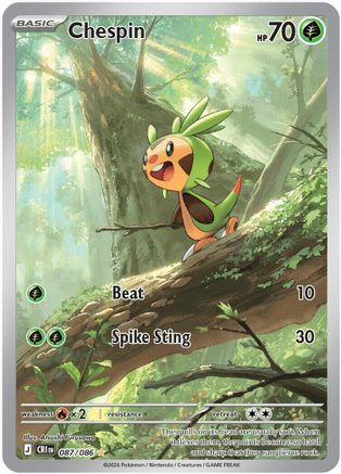 Chespin 087/086 [ME04 Chaos Rising]  - Holofoil