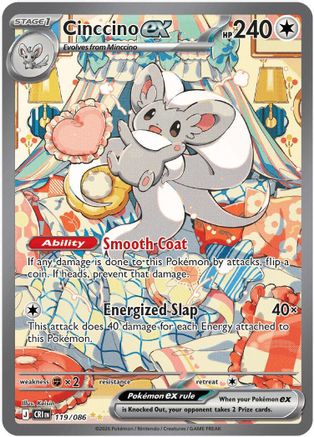 Cinccino ex 119/086 [ME04 Chaos Rising]  - Holofoil