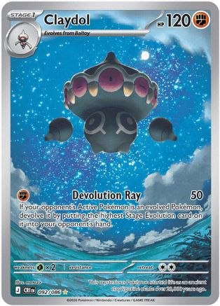 Claydol 092/086 [ME04 Chaos Rising]  - Holofoil