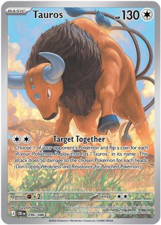 Tauros 096/086 [ME04 Chaos Rising]  - Holofoil