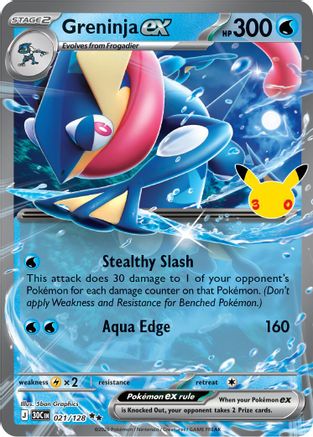 Greninja ex 021/128 [ME 30th Celebration]  - Holofoil