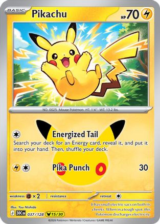 Pikachu 037/128 [ME 30th Celebration]  - Holofoil