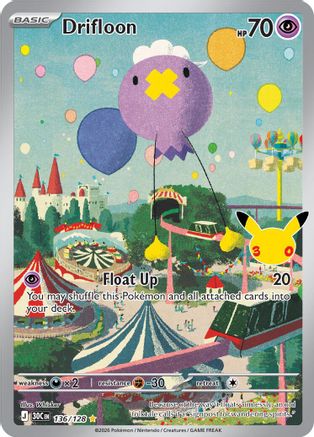 Drifloon 136/128 [ME 30th Celebration]  - Holofoil