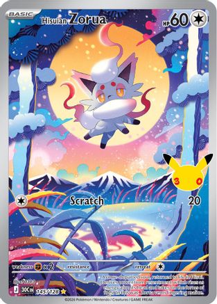 Hisuian Zorua 145/128 [ME 30th Celebration]  - Holofoil