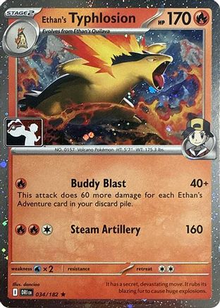 Ethan's Typhlosion 034/182 [Prize Pack Series Cards]  - Holofoil