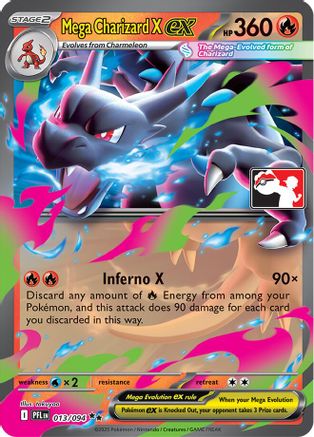 Mega Charizard X ex 013/094 [Prize Pack Series Cards]  - Holofoil