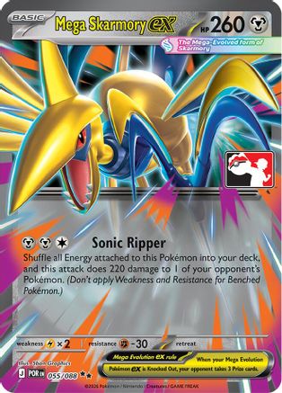 Mega Skarmory ex 055/088 [Prize Pack Series Cards]  - Holofoil