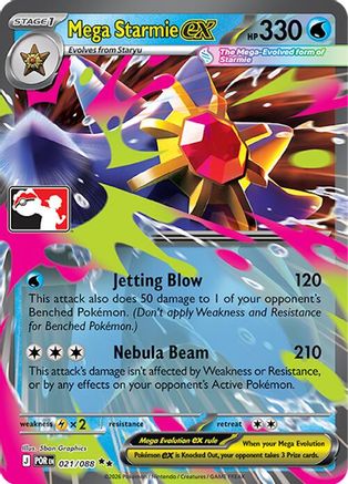 Mega Starmie ex 021/088 [Prize Pack Series Cards]  - Holofoil