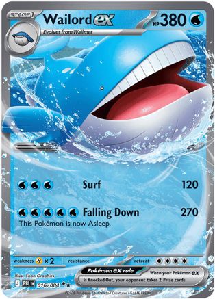 Wailord ex 016/084 [ME05 Pitch Black]  - Holofoil