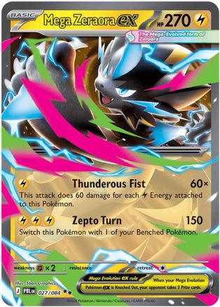 Mega Zeraora ex 027/084 [ME05 Pitch Black]  - Holofoil