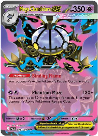 Mega Chandelure ex 038/084 [ME05 Pitch Black]  - Holofoil