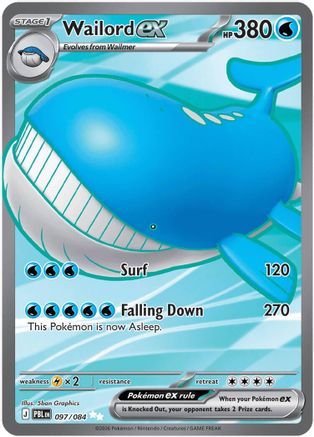 Wailord ex 097/084 [ME05 Pitch Black]  - Holofoil