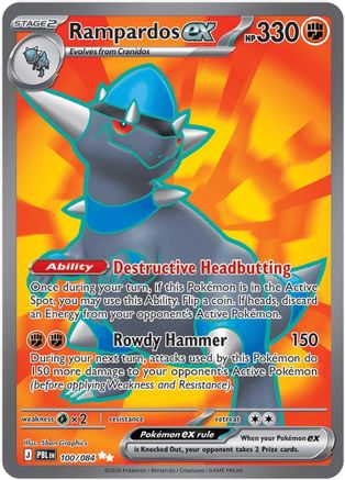 Rampardos ex 100/084 [ME05 Pitch Black]  - Holofoil