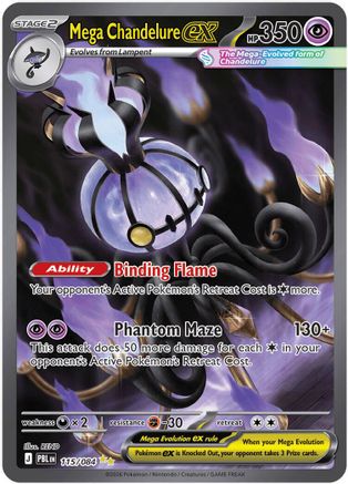 Mega Chandelure ex 115/084 [ME05 Pitch Black]  - Holofoil