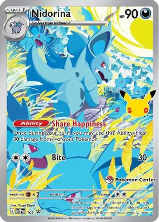 Nidorina 101 (Pokemon Center Exclusive) [ME Mega Evolution Promo]  - Holofoil