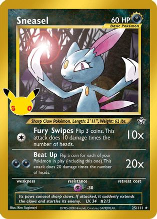 Sneasel 025/111 [ME 30th Celebration Classic Collection]  - Holofoil